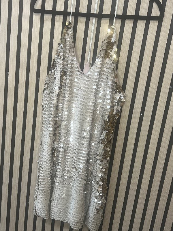 Palíettu kjóll Gylltur/ljós