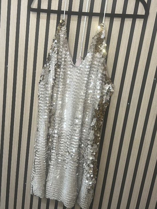 Palíettu kjóll Gylltur/ljós