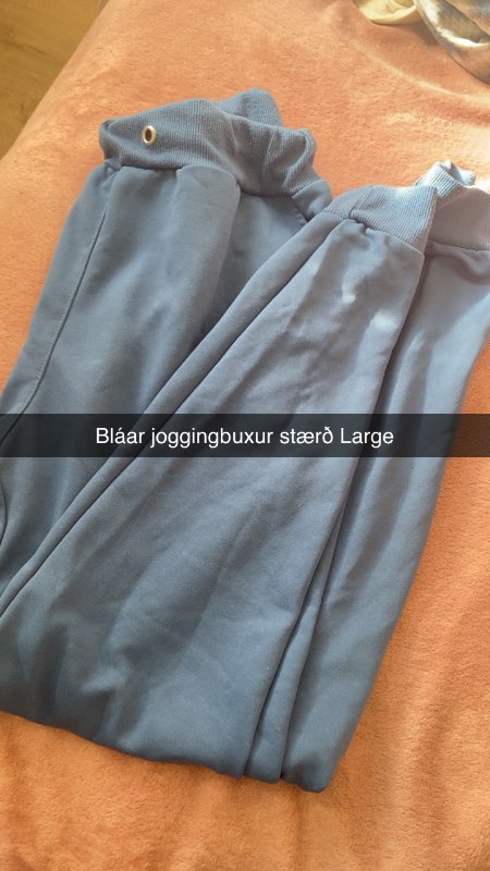 Bláar joggingsbuxur
