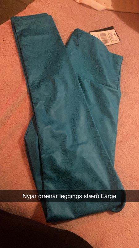Nýjar grænar Pleður leggings