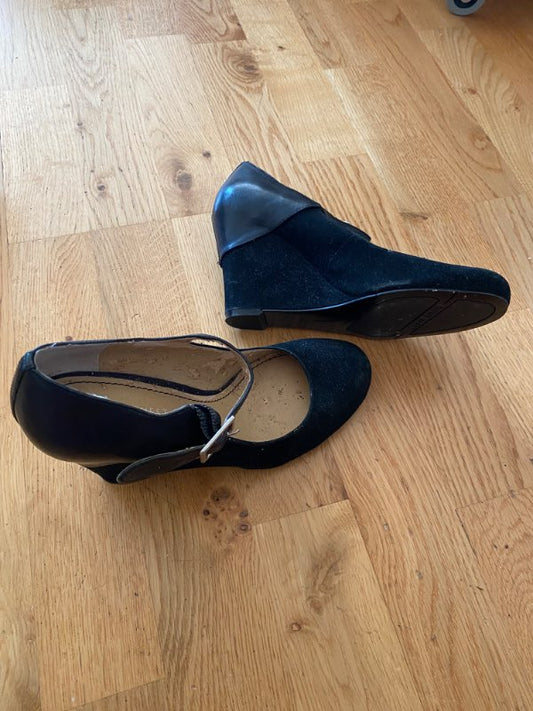 NineWest sv skór rúskinn/leður