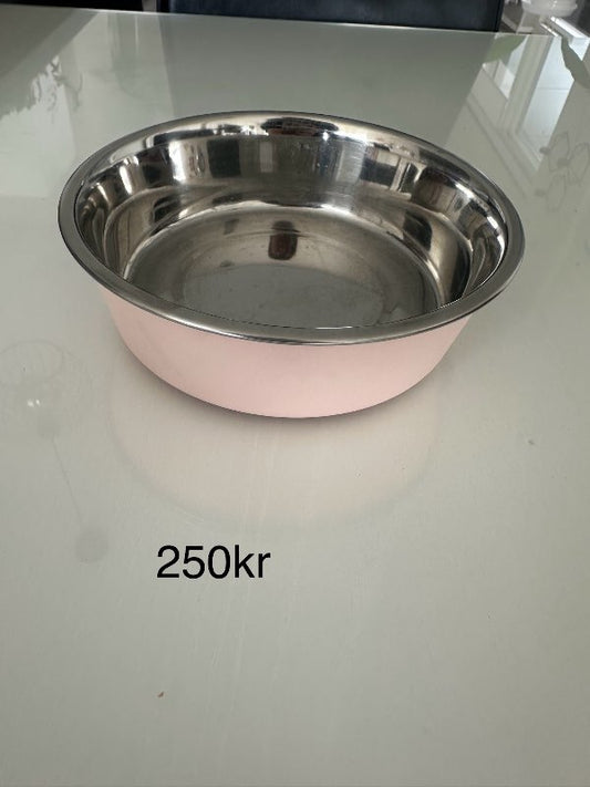 Bleik skál stál gummí botn
