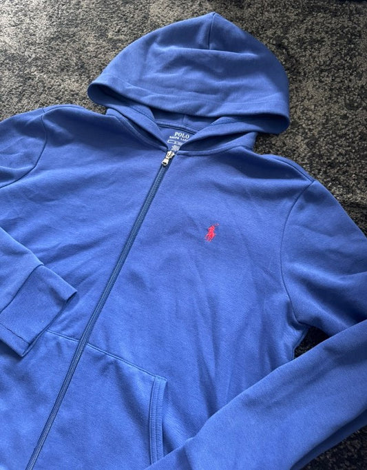 blá ralph lauren peysa rennd