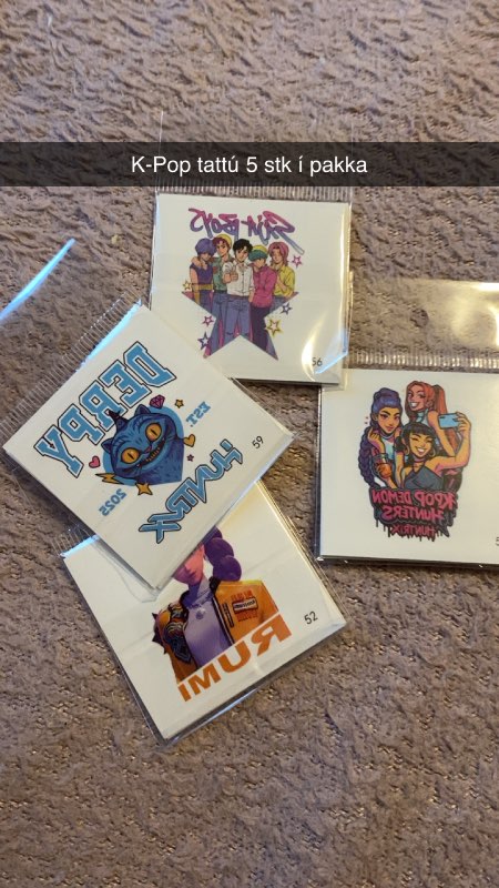 K-Pop tattú 5 stk saman