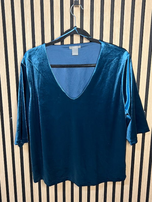 Lindex blússa blágræn