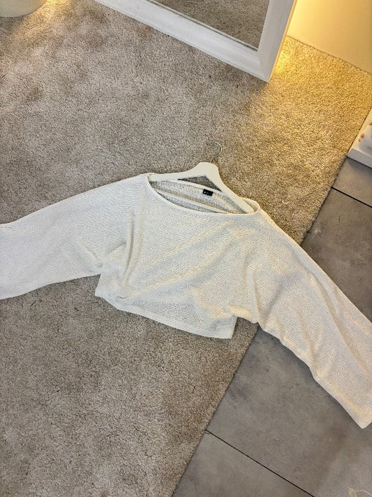 cropped peysa (ginatricot)