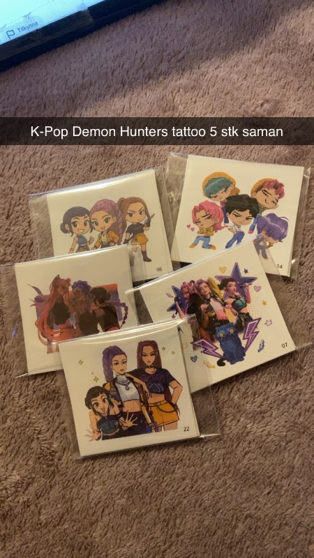 K-Pop tattoos 5 stk