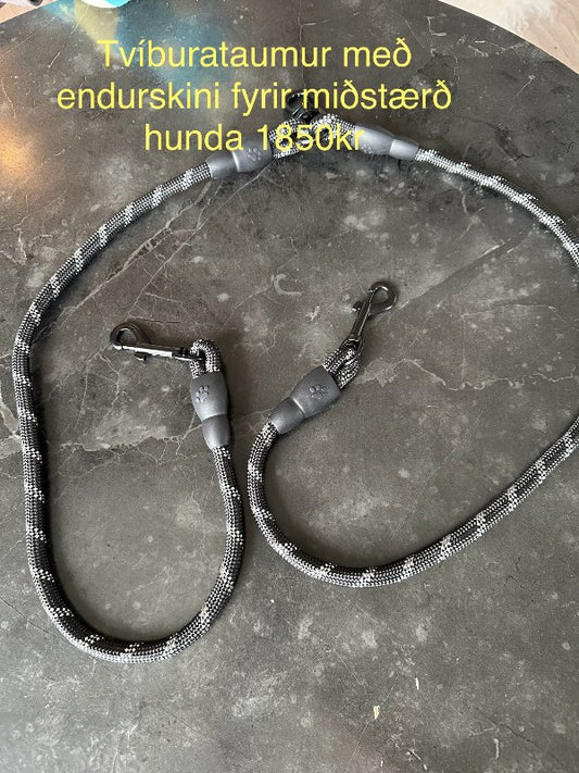 Tvíburataumur m.endurskini