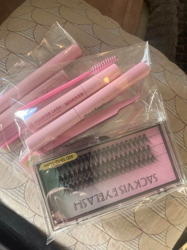 Clusters eyelashes sett