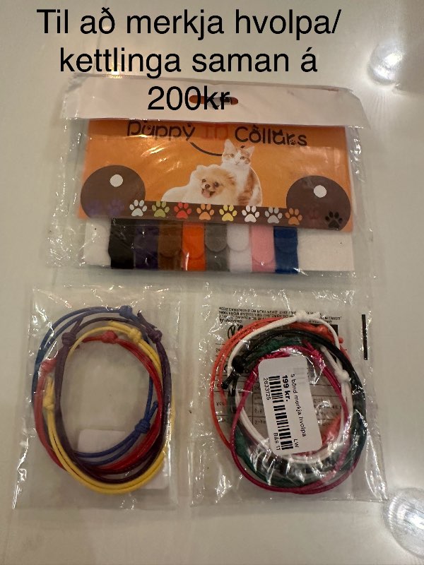 Til að merkja hvolpa/kettlinga