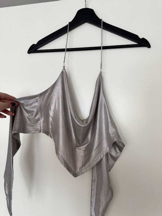 Stradivarius toppur silvur