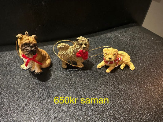 3 póstulíns hundar hengja