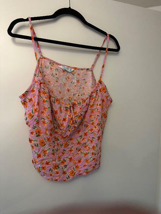 Bleikur hlýrabolur m blómum