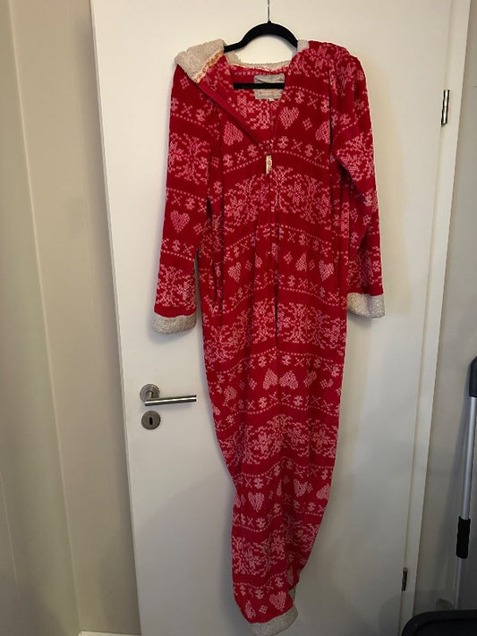 Rauður jóla onesie