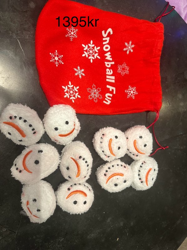 Snjóboltar í rauðum poka 10stk