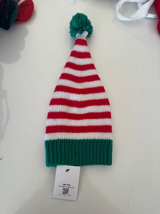 Röndótt hlý jólahúfa