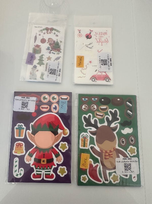 8stk jólakarlar límmiðar