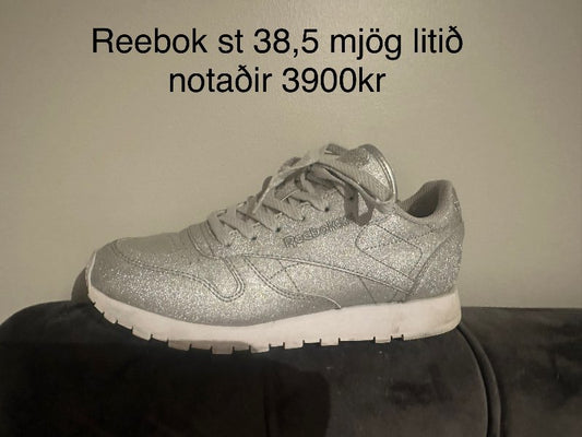 Reebok silfur skór glimmer 38