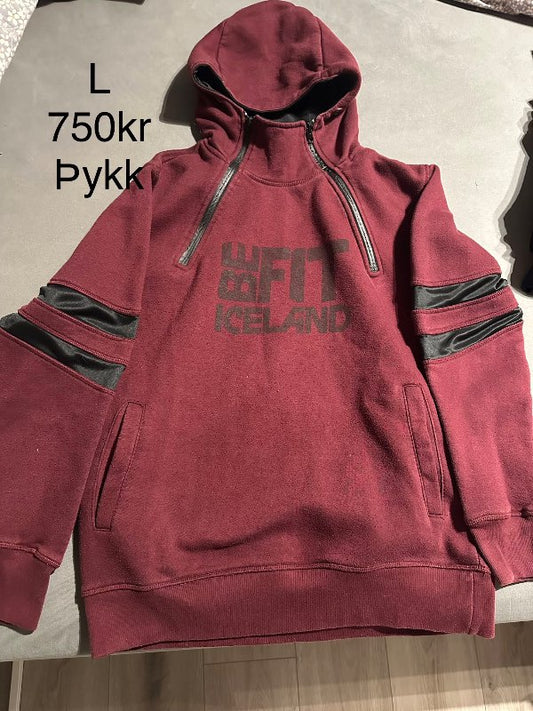 Be fit peysa vínrauð L