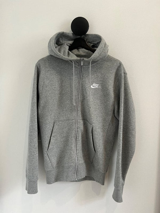 Grá Nike rennd hettupeysa