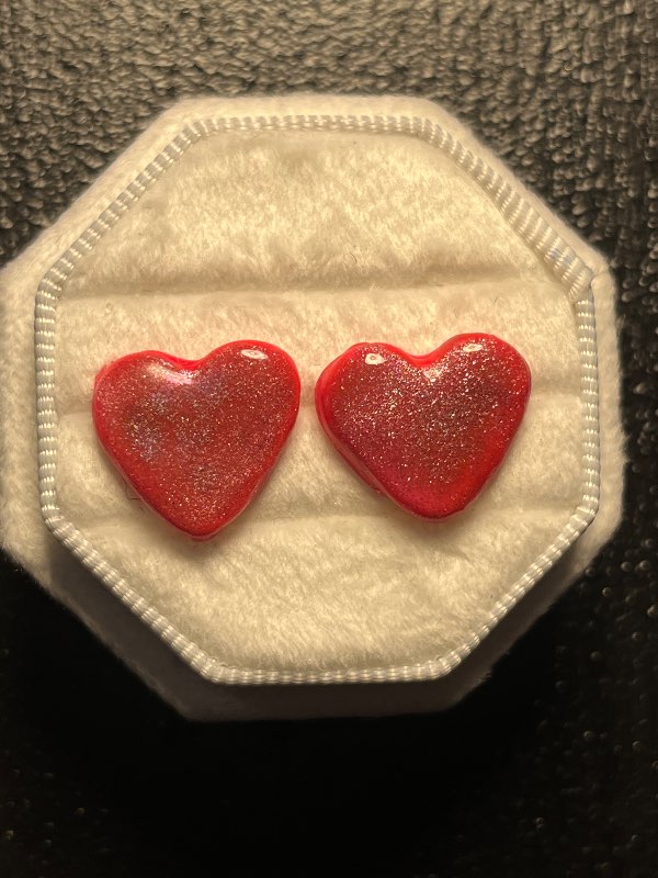 Eyrnalokkar handmade úr leir