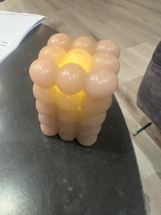 Rafmags kerti bleikt kúlu kubba