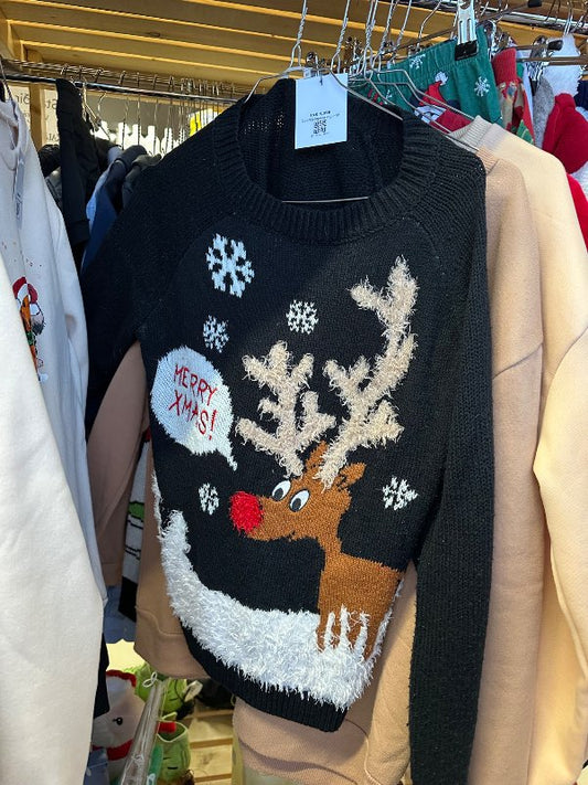 Svört jólapeya elgur M