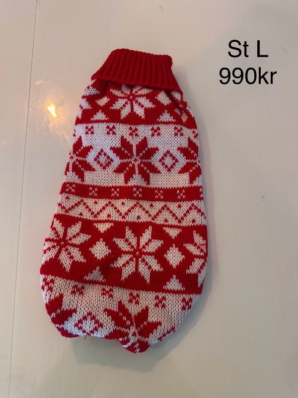 Rauð jólapeysa stjörnu L