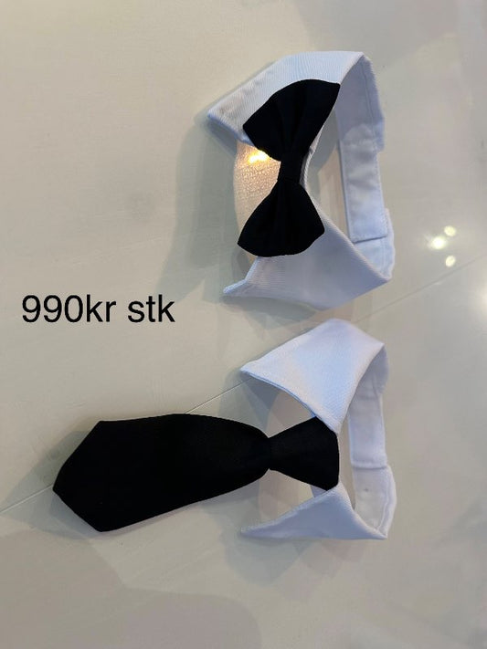 Svört slaufa á kraga