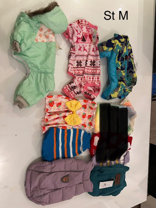 Blá röndótt peysa M