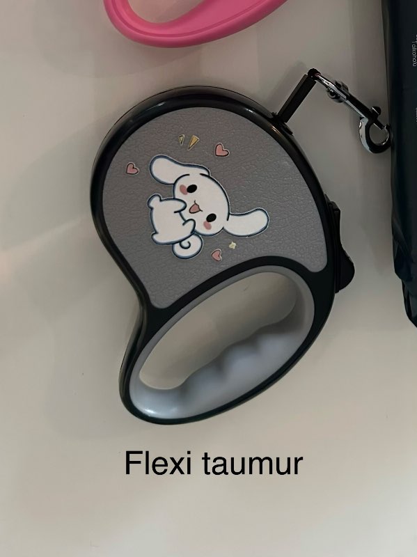 Nýr grár flexi taumur með kanínu