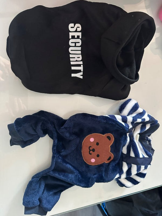 Svört hettupeysa Security L