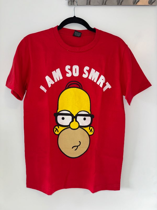 Rauður Simpsons stuttermabolur