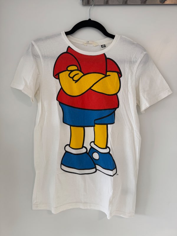 Bart Simpsons hvítur stuttermabolur