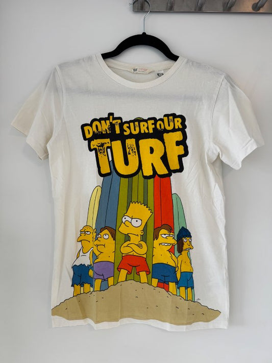 Hvítur Simpsons stuttermabolur