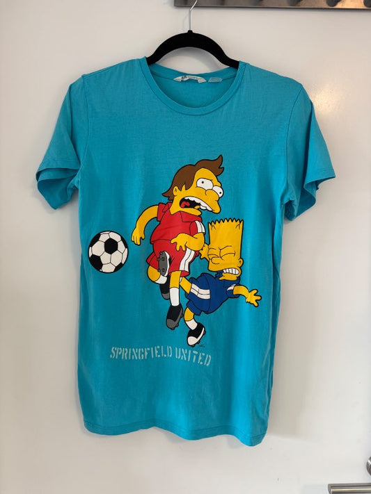 Blár Simpsons stuttermabolur