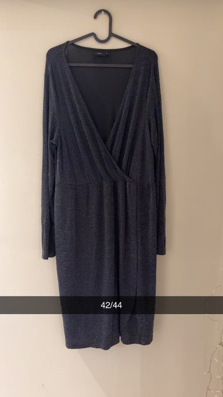 Svartur glimmer kjóll