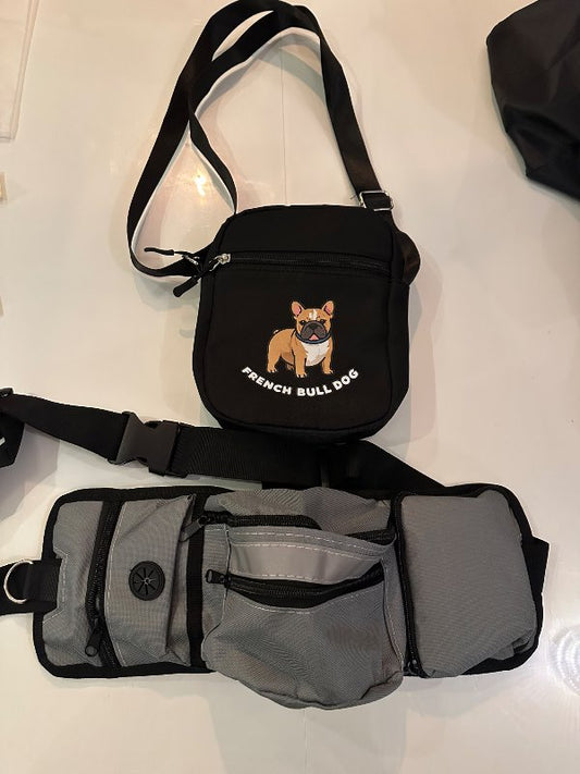 Svört taska með frönslum bola