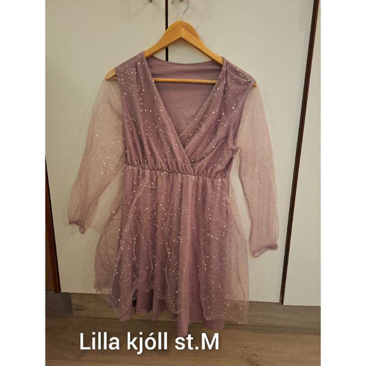 Lilla fjólubl.kjóll