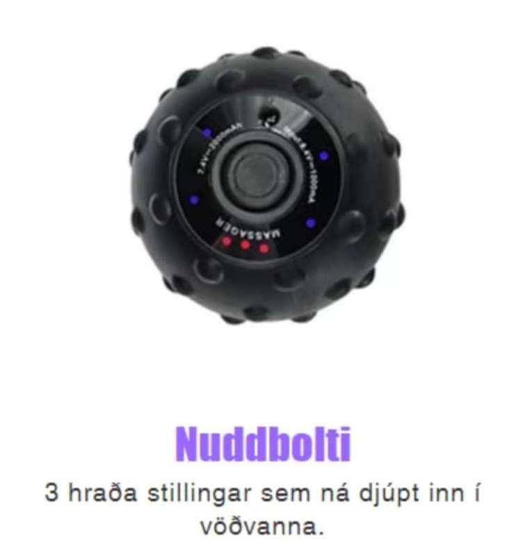 Rafmagns/hita nuddbolti