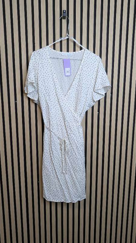 Kjóll hvítur blá hjörtu