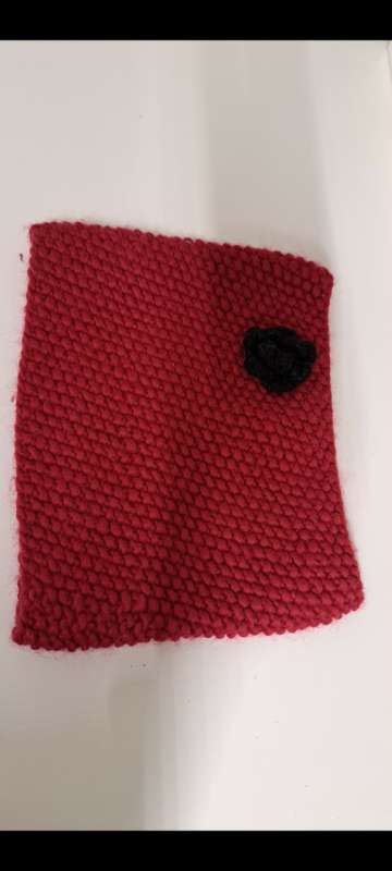 Hálskragi prjón vínrauður