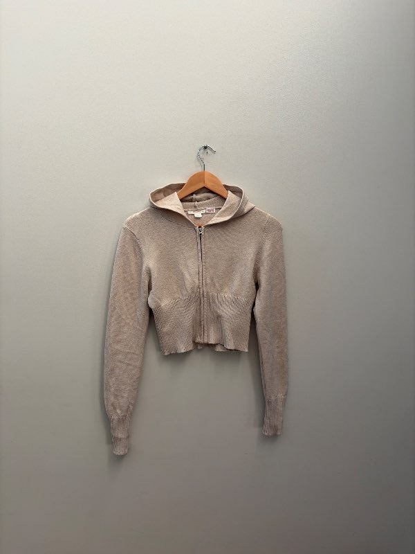 beige cropped gina tricot peysa