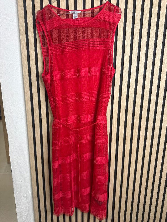 Rauður ermalaus kjóll