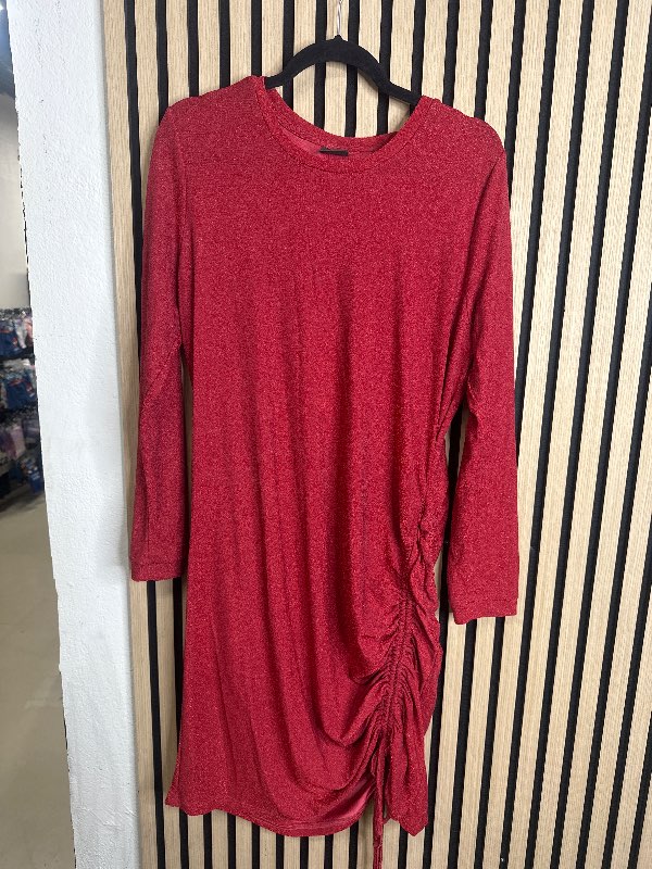 Rauður glimmer kjóll