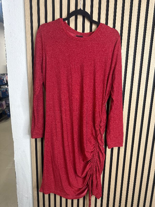 Rauður glimmer kjóll