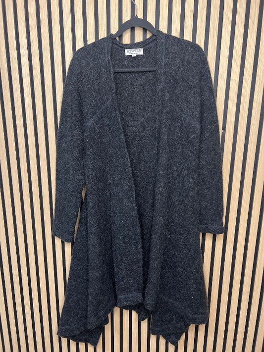 Icewear Síð Ullarpeysa D.grá