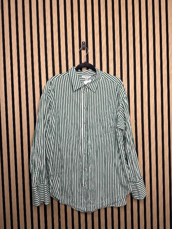 NEXT White and green stripes shirt