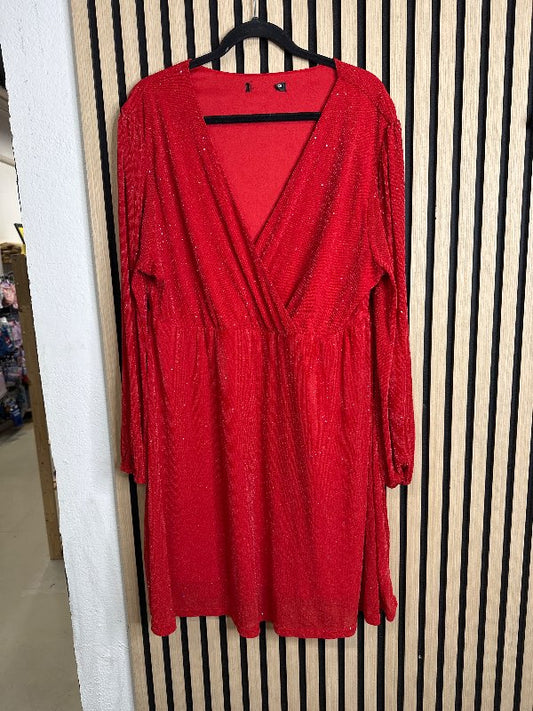 Rauður glimmer kjóll