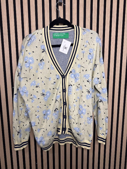 Benetton yellow flower sweater